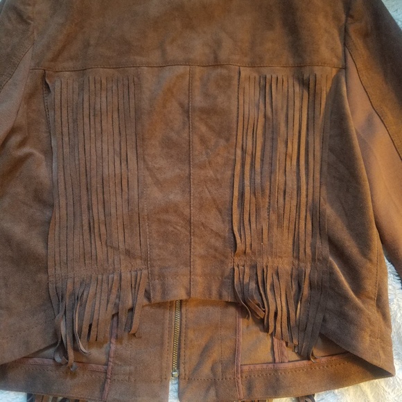 Bcbgmaxazria vegan toffee brown L jacket - Picture 5 of 6